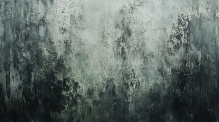 Obraz premium Textured grunge wall background in dark green and gray tones, ideal for design projects, presentations, or abstract art. Distressed surface with organic patterns.