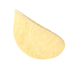 One tasty potato chip isolated on white