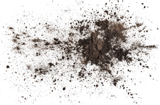 dirt and mud texture on a transparent background