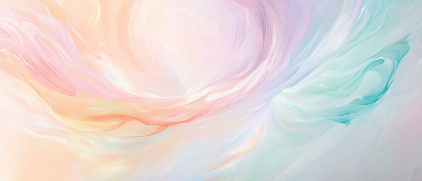 Swirling pastel colors on a soft background, abstract fluid art texture for modern design, digital wallpaper, artistic backdrop for creative projects.