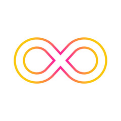 Infinity line icon. Infinity symbol isolated on white background. Vector illustration.