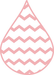 Pattern Green Water Drop Zigzag Wave Vector