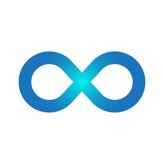 Infinity sign icon. Vector illustration. Flat design style eps 10
