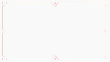 Aesthetic art deco pink frame vector