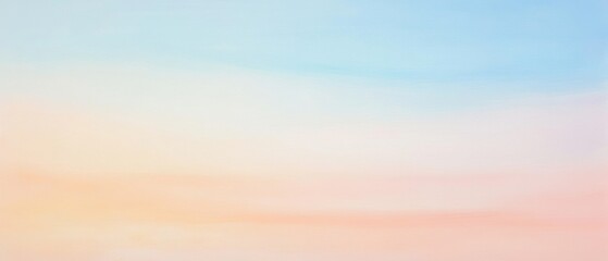 Obraz premium Soft gradient background in pastel colors, blending light blue and peach tones. Minimalist abstract design for web and print use, perfect for serene themes.
