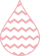 Pattern Green Water Drop Zigzag Wave Vector