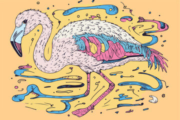 flamingo vector design, awesome flamingo ,high resolution printable flamingo artwork and Flamingo silhouette vector illustration Flamingo silhouette vector Silhouette Art & Illustration