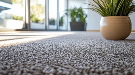 A newly installed carpet instantly rejuvenates the workspace, creating a fresh and professional atmosphere that enhances productivity and comfort in the office environment