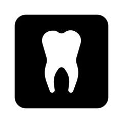 PNG Dental in black square, UI icon on transparent background