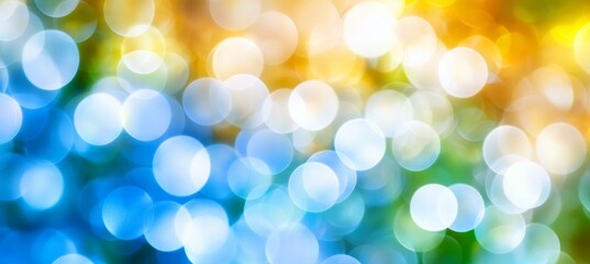 Dreamy Bokeh Background Abstract Nature Scene with Vibrant Colors and Soft, Blurred Lights