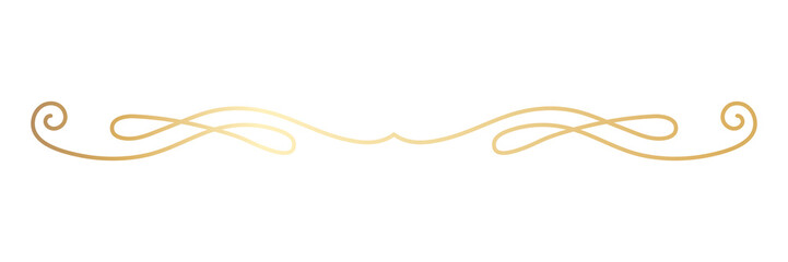 PNG Elegant gold decorative divider illustration on transparent background