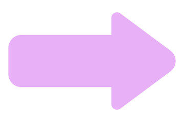 Pink arrow png sticker, pointing right, flat graphic on transparent background