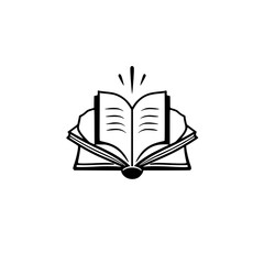 Open Book with a Spark of Knowledge - Classic Icon
