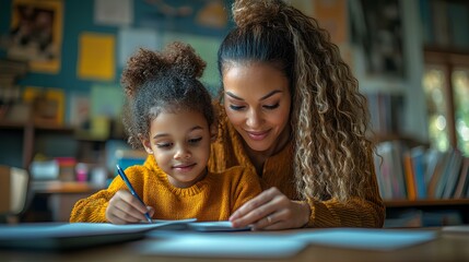 Mother and her child together