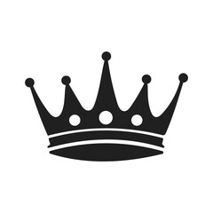 Black Crown Silhouette Royal Symbol Icon and Clipart