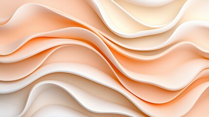 Abstract Peach and Cream Wave Texture Background