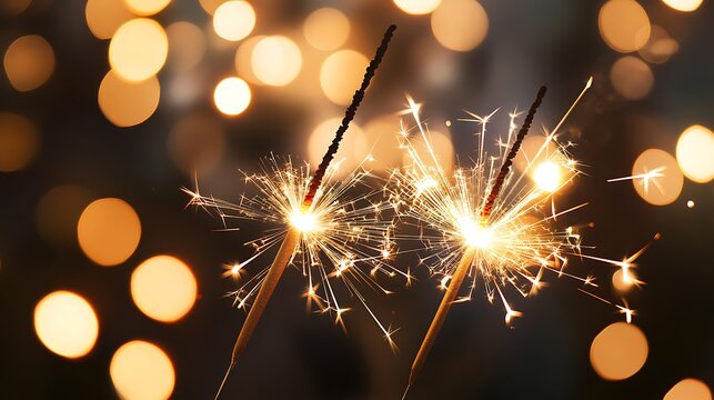 a sparkler with colorful lights