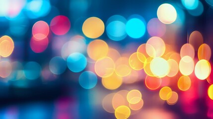 Fototapeta premium Blurry background with colorful lights creating a defocused light effect for artistic purposes