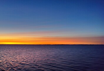 Peaceful ocean horizon under a stunning sunset sky. The perfect blend of nature, travel, and scenic beauty captured in a single moment.