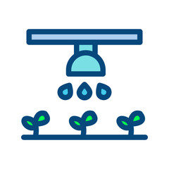 automated garden irrigation icon