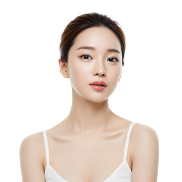 Natural Beauty Portrait of Young Korea Woman - Clean and Fresh