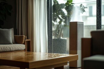 Fototapeta premium Ionization. Air Purifying and Electron Enhancing Ionization in Living Room