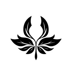 Black and White Leaf Design: An Abstract and Elegant Depiction of Natural Forms.