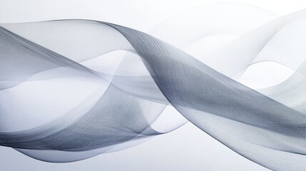 Obraz premium Abstract flowing wave pattern in shades of white and gray Love Your Thighs Day