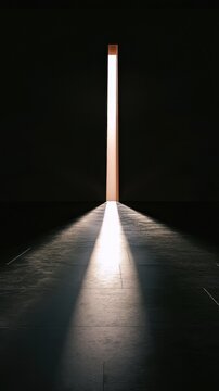 Dramatic light beam through narrow doorway in dark room International Day of Multilateralism and Diplomacy for Peace