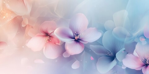 Fototapeta premium Close up of a vibrant pink and purple flower on a colorful background