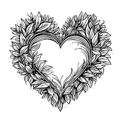 Heart shaped leaf leaves  crest