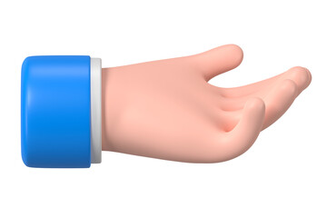 Helping hand 3d clipart, business graphic psd