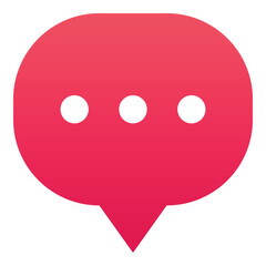 Gradient color icon, illustration for Chat dialogue, bubble, communication.
