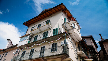 Fototapeta premium Beautiful architecture of Isola Bella displayed under a clear blue sky in Italy