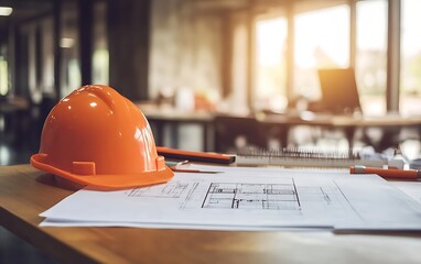 a hard hat on a table