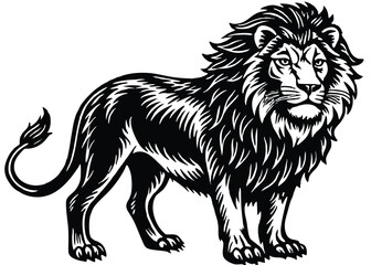 Fototapeta premium Lion Silhouette set black Vector design, Lion Illustration Vector animal set Design for Printing and Craft Projects