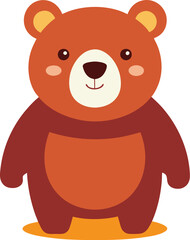 Obraz premium Cute funny cartoon bear vector illustration animal artwork drawing