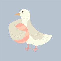 PrintIllustration of a dove with eggs. Happy Easter background. Pigeons. symbol of peace. Easter Eggs