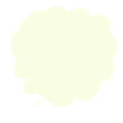 雲みたいな形の吹き出し黄色/A bubble in the shape of a cloud  yellow