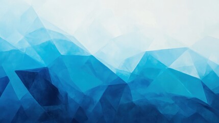 Geometric blue abstract background with layered triangles, modern design, perfect for technology, art, and creative project themes.