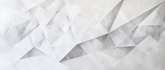 Obraz premium Geometric abstract background in soft gray tones with triangular shapes and a minimalist design, perfect for modern art and contemporary aesthetics.