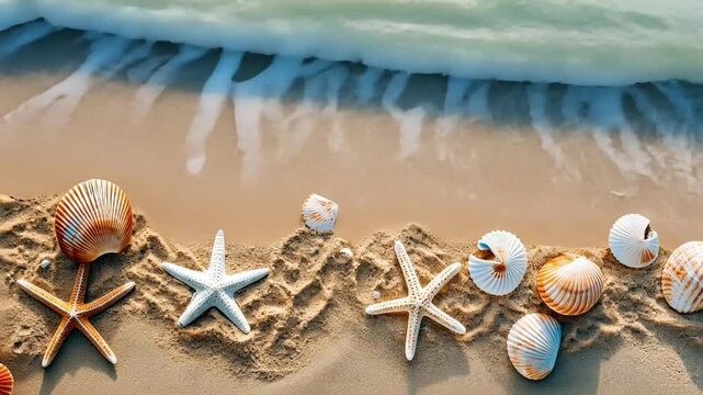 seashells on the beach