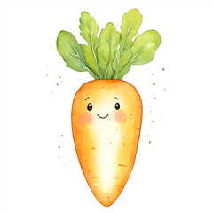 Cute Minimal Isolated Watercolor Vegetables Collection Featuring Fresh Produce in Soft Hues Perfect for Illustrations Designs and Creative Projects with a Whimsical Touch
