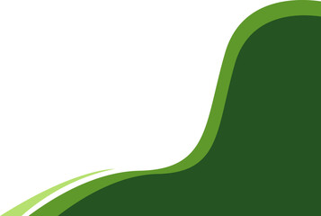 Fototapeta premium Green Wave Corner Vector