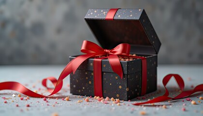 Gift box with ribbon