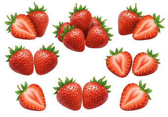 Fresh Strawberries, Healthy, Juicy, Sweet Fruits