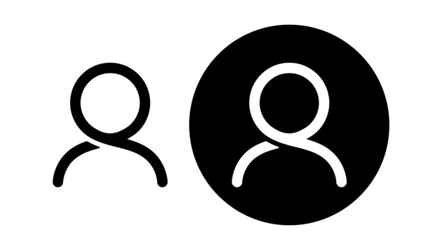 user avatar symbol, black isolated silhouette