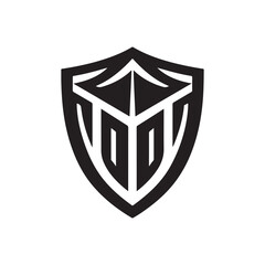 shield silhouette vector clip art logo design