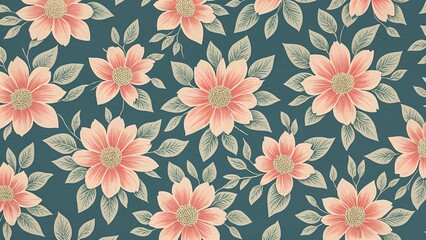 Vintage floral wallpaper texture