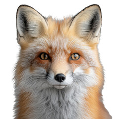 Fototapeta premium red fox portrait isolated on transparent png